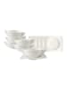 Villeroy & Boch 6er Set Suppentassen mit Untertassen NewWave 450 ml weiß in weiß