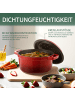 Home Nature Wohnkonzept Gusseisen Topf 5L emailliert in Rot ⌀26 cm