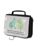 Mr. & Mrs. Panda Waschbeutel Frosch Liebe mit Spruch in Grau Pastell