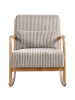 Beliani Schaukelsessel SORSELE in Beige/Braun - (W) 65 x (H) 79 x (L) 81 cm