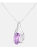 Diamant L'éternel Halskette mit Anhänger aus 375 Weißgold mit Diamant mit Amethyst