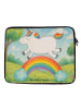 Mr. & Mrs. Panda Notebook Tasche Einhorn Regenbogen Design ohne ... in Weiß