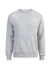 DreiMaster Herren Sweatshirt Mit Rundhals in Hellgrau Melange