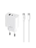 maXlife Maxlife MXTC-06-20AC PD QC Ladegerät 1x USB-C 1x USB 20W weiß + USB-C