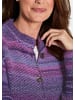 GOLDNER Strickjacke Multicolor Woll-Jacke mit Stehkragen in lila / flieder / gemustert