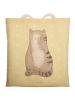 Mr. & Mrs. Panda Tote Bag Katze Sitzen ohne Spruch in Gelb Pastell