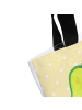 Mr. & Mrs. Panda Tote Bag Avocado Kern rollt mit Spruch in Gelb Pastell