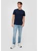 QS T-Shirt kurzarm in Blau