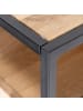 home24 home24 Couchtisch aus massivem Eichenholz & Metall in Eiche/Schwarz in Eiche