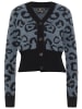 faina Damen Strickjacke in Grau Schwarz