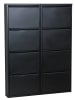 ebuy24 Schuhschrank Pisa Schwarz 100 x 16 cm