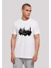 F4NT4STIC T-Shirt Cities Collection - Hamburg skyline in weiß