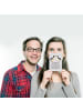Mr. & Mrs. Panda Postkarte Pinguin Liebe mit Spruch in Grau Pastell