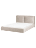 Beliani Wasserbett BAJONNA in Beige/Schwarz - (W) 180 x (H) 94 x (L) 235 cm