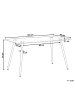 Beliani Esszimmertisch MIDLAND in Transparent/Schwarz - (W) 80 x (H) 74 x (L) 140 cm