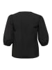 KAFFE curve Langarm-Bluse KClilje in Black Deep