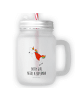 Mr. & Mrs. Panda Trinkglas Mason Jar Einhorn Super mit Spruch in Transparent