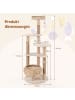 COSTWAY Kratzbaum 58 x 58 x 164cm in Beige