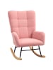 HOMCOM Schaukelstuhl-94L x 70B x 100H cm-Rosa
