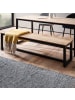 KADIMA DESIGN Esszimmerbank 160x40x45 cm Massivholz Metall Loft-Style,