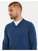 Threadbare V-Pullover THB Jumper BRAMWELL V-Neck in Denim