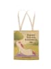 Mr. & Mrs. Panda Tote Bag Einhorn Yoga Design mit Spruch in Weiß