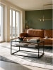 KADIMA DESIGN Couchtisch rechteckig, transparentes Einscheibensicherheitsglas in Schwarz