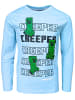 Minecraft Langarmshirt Minecraft Creeper  in Hellblau