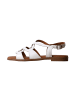 Divine Factory Flache Sandalen aus Leder Alénoa Weiß