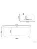 Beliani Freistehende Badewannen GOCTA in Weiß - (W) 82 x (H) 58 x (L) 170 cm