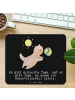 Mr. & Mrs. Panda Mouse Pad Otter Beachvolleyball mit Spruch in Schwarz