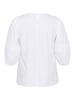 KAFFE curve Langarm-Bluse KCelina in Optical White