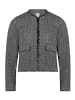 BETTY & CO Jerseyjacke mit Fransen in Schwarz/Grau