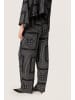 Soaked in Luxury Casual Hose SLTopaz Casual fit in Black w Oatmeal Monogram
