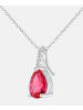 Diamant L'éternel Halskette mit Anhänger aus 375 Weißgold mit 0.87 Karat Diamant mit Rubin