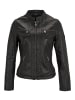 H.I.S Lederjacke mit Label-Patch in MILKY BLACK