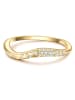 Glanzstücke München Ring aus Sterling Silber mit Zirkonia in gelbgold
