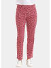GOLDNER Druckhose Druckhose mit ausgefallenem Blumenmuster in marine / rot / gemustert