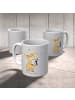 Mr. & Mrs. Panda Tasse Sängerin Herz ohne Spruch in Grau Pastell