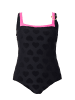 Ulla Popken Badeanzug in schwarz