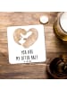 Mr. & Mrs. Panda Untersetzer für Gläser Otter Herz mit Spruch in Weiß