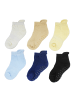 Yalion 6er-Set Yalion Baby Kurzsocken mit Stern-Stoppern – weich & rutschfest, bunt