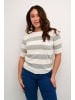 Kaffe Strickpullover KAlizza Regular fit in Chalk/GreyMel. Bold Stripe
