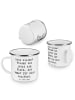 Mr. & Mrs. Panda Emaille Tasse Spruch Trauerbewältigung Haustier... in Weiß