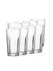 LEONARDO 8er Set Longdrinkgläser Rock 540 ml in transparent