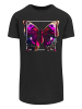 F4NT4STIC Long Cut T-Shirt Pink Schmetterling LONG TEE in schwarz