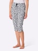 WITT WEIDEN Caprihose in grau-meliert-schwarz-bedruckt