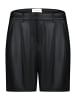 CARTOON Kunstleder-Shorts mit Biesen in Schwarz