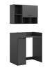 ebuy24 Waschmaschinenschrank Free (3-teilig) Anthrazit 95 x 60 cm