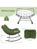 COSTWAY Schaukelstuhl für drinnen & draußen in Grün